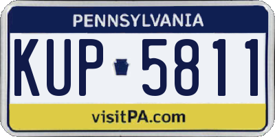 PA license plate KUP5811