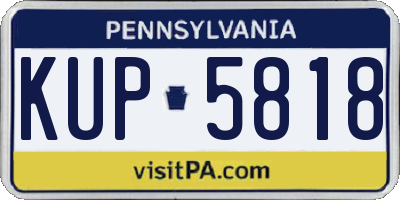 PA license plate KUP5818