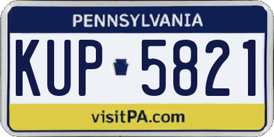 PA license plate KUP5821