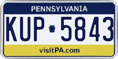 PA license plate KUP5843