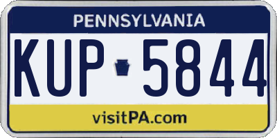 PA license plate KUP5844