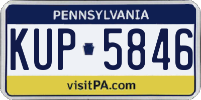PA license plate KUP5846