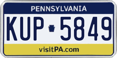 PA license plate KUP5849