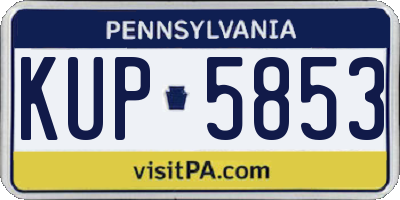 PA license plate KUP5853