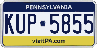PA license plate KUP5855