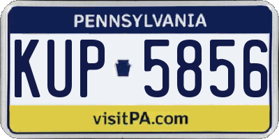 PA license plate KUP5856