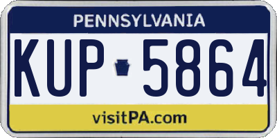 PA license plate KUP5864