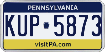 PA license plate KUP5873