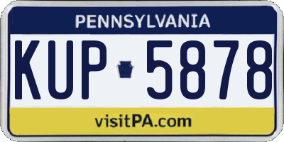 PA license plate KUP5878