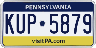 PA license plate KUP5879