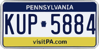 PA license plate KUP5884