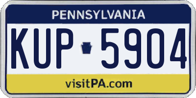 PA license plate KUP5904