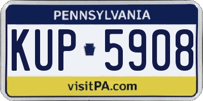 PA license plate KUP5908