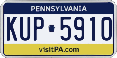 PA license plate KUP5910