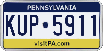 PA license plate KUP5911