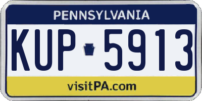PA license plate KUP5913