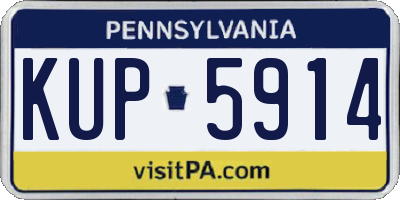 PA license plate KUP5914