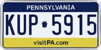 PA license plate KUP5915