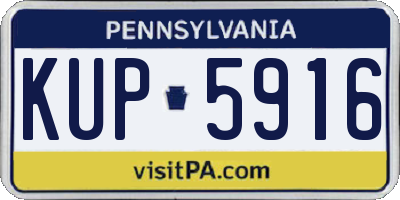 PA license plate KUP5916