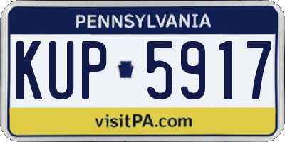 PA license plate KUP5917