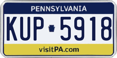 PA license plate KUP5918