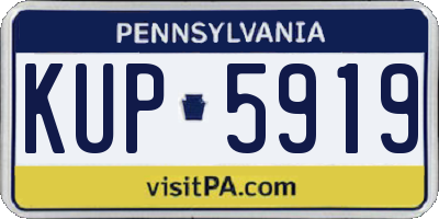 PA license plate KUP5919