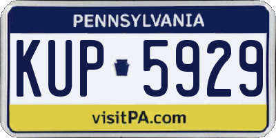 PA license plate KUP5929