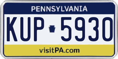 PA license plate KUP5930