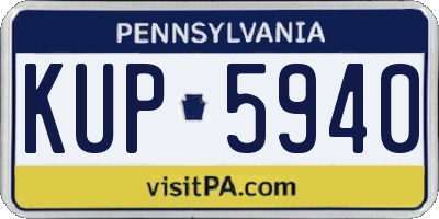 PA license plate KUP5940