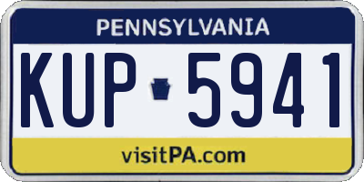 PA license plate KUP5941