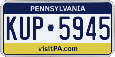 PA license plate KUP5945