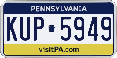 PA license plate KUP5949
