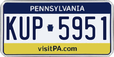 PA license plate KUP5951