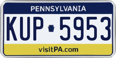 PA license plate KUP5953