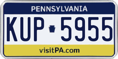 PA license plate KUP5955