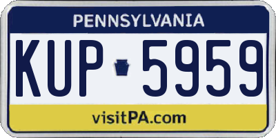 PA license plate KUP5959