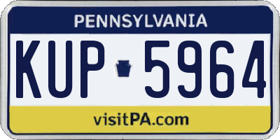 PA license plate KUP5964