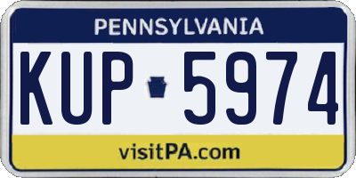 PA license plate KUP5974