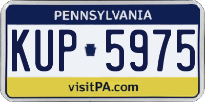 PA license plate KUP5975