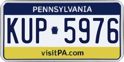 PA license plate KUP5976