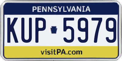 PA license plate KUP5979