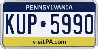 PA license plate KUP5990