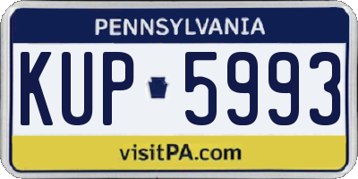 PA license plate KUP5993