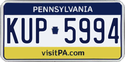PA license plate KUP5994