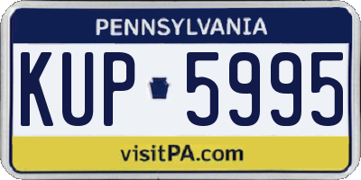 PA license plate KUP5995