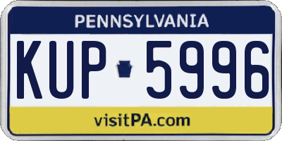 PA license plate KUP5996