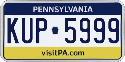 PA license plate KUP5999
