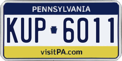 PA license plate KUP6011