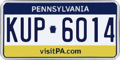 PA license plate KUP6014