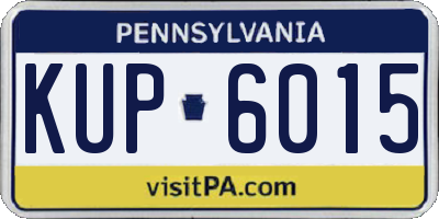 PA license plate KUP6015